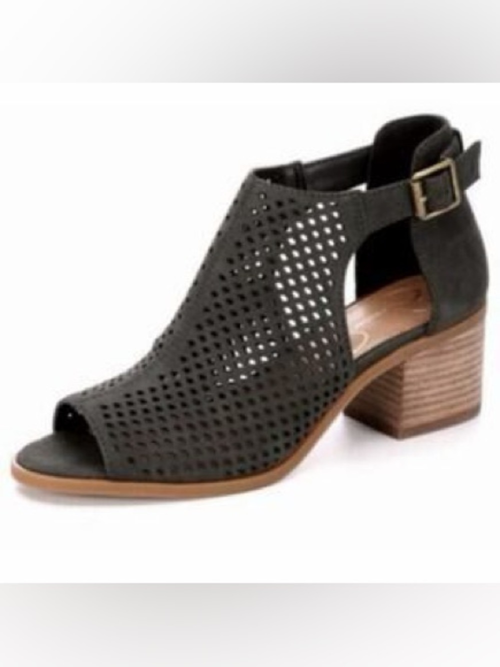 Jessica Simpson Perforated Open-Toe Block Heel Peep-toe Sandal (6.5)